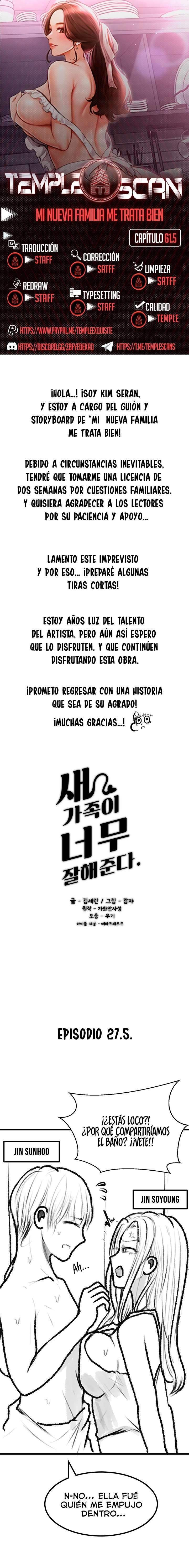 Mi nueva familia es muy amable. Capítulo 61.5 - Página 1