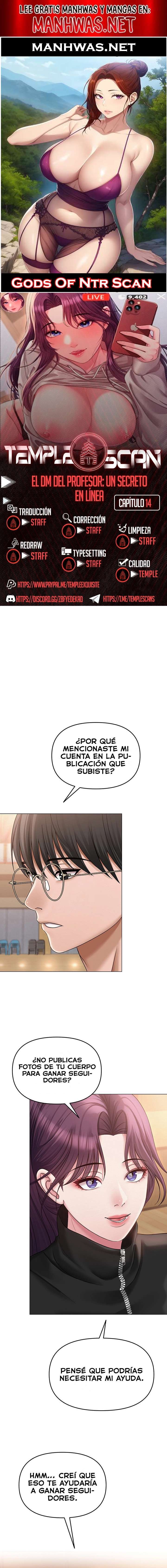 El DM Del Profesor: Un Secreto En Línea Capítulo 14 - Página 1