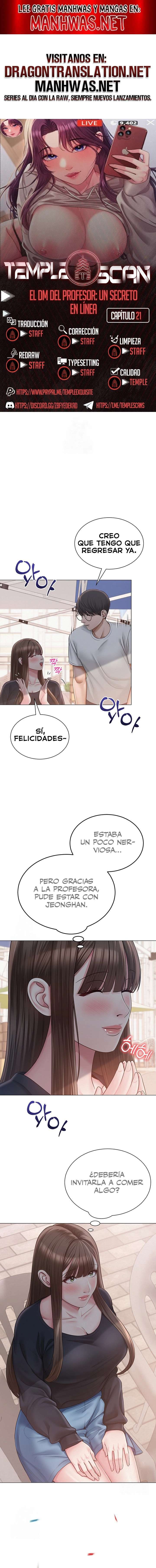 El DM Del Profesor: Un Secreto En Línea Capítulo 21 - Página 1