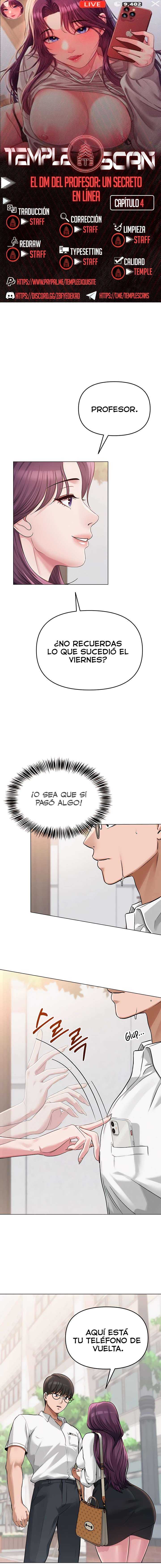 El DM Del Profesor: Un Secreto En Línea Capítulo 4 - Página 1