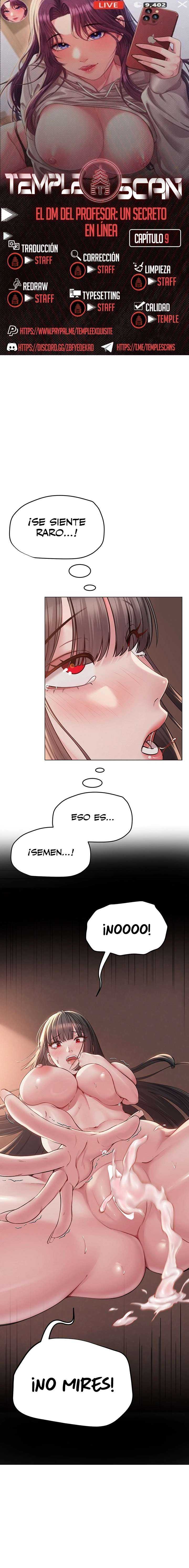 El DM Del Profesor: Un Secreto En Línea Capítulo 9 - Página 1